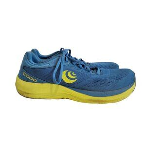 Topo Athletic Phantom 3 Blue/Lime Road Training Running Shoes Sneakers Mens 11.5